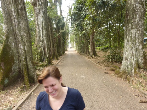 Megan laughs during a walk through Aburi Botanical Gardens (Aburi, Ghana)